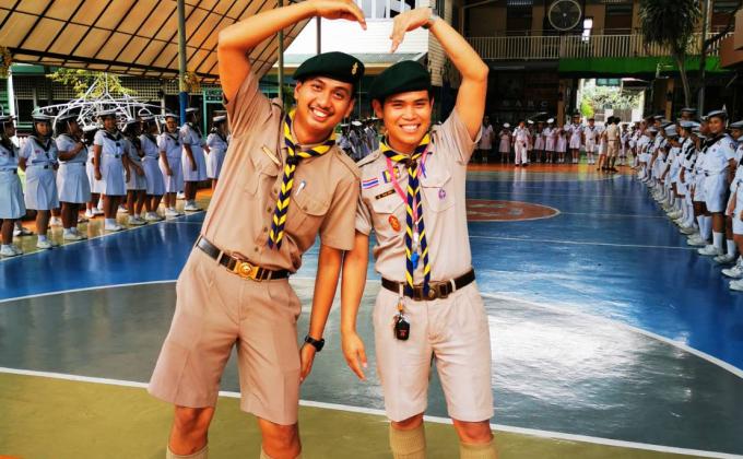 ถ่ายภาพก่อนเปิดประชุมกอง รักนะลูกเสือ