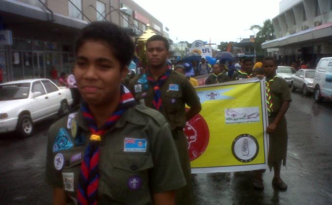 Scouts march at Sugar festival