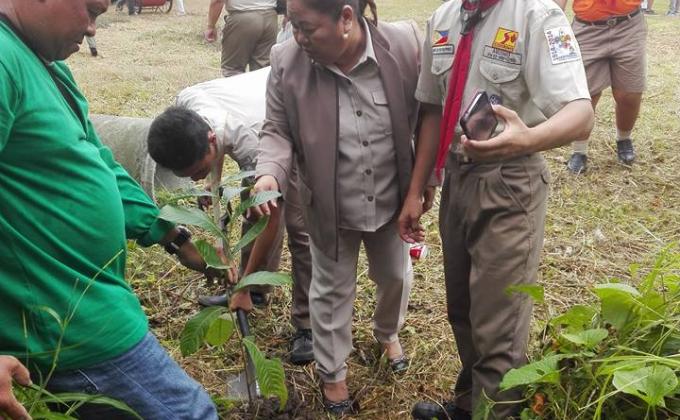 Scouting MOnth Celebration - Tree Planting Activity