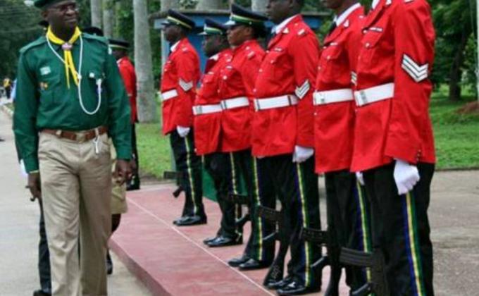 SCOUT MARCHING TO COMMEMORATE THE 5TH ANNIVERSARY OF UNIFORMED VOLUNTARY CLUBS IN PUBLIC SCHOOLS IN LAGOS