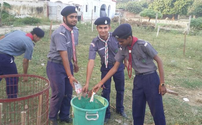 clean india by scout and guide...