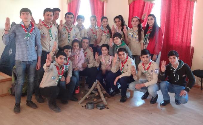 The Scout Group "Mubarizlar" held a presentation ceremony.