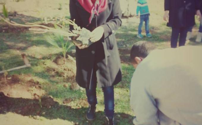 Hebron University Rovers Clan Planted 25 Plants in the Garden of the University