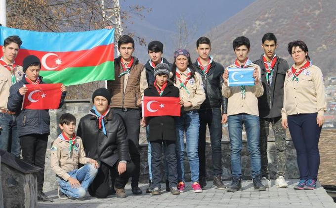  Scouts of Shaki visited Martyrs' Lane in Shaki