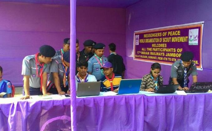17 National Railway Jamboree, Maligoan, Hosted by N.F.Railway from 04th to 09th January 2016,The Bharat Scouts & Guides, N.E.Regional Headquaters organising MOP Workshop 