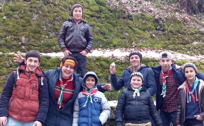 Shaky ( Şəki ) Scout group  works on the expected - "Pearl camp".