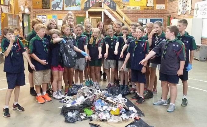 Karkanya Scout Troop clean up their local environment