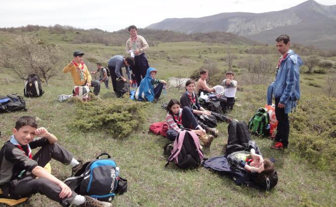 Atashgah Scout Group hiked to Khizi mountains