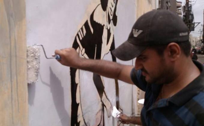 Awareness to keep Environment clean via Wall Art