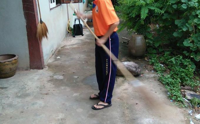 ทำความสะอาดบริเวณบ้าน