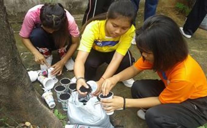 ทำกระถางต้นไม้