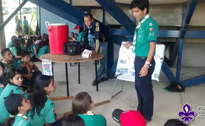 Exposición en el Jamboree Venezuela 2016 acerca de Mensajeros de la Paz y Libros Para Todos