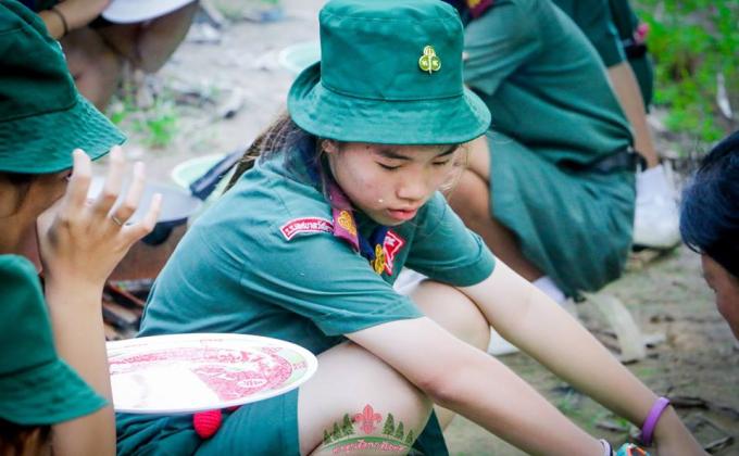 ฝึกอบรมลูกเสือ เนตรนารี โรงเรียนรเทศบาลวัดไทร (อารีรักษ์)