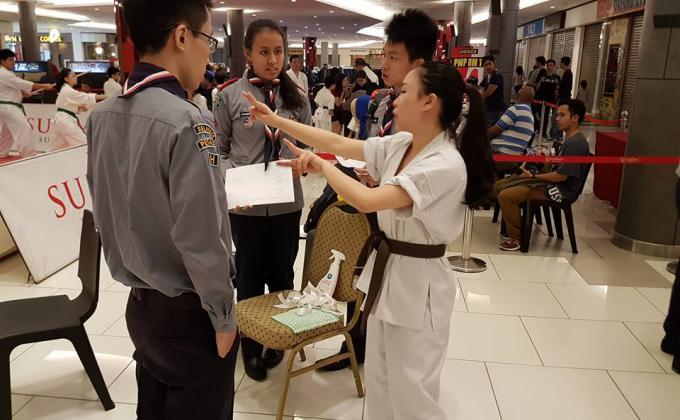 Public Service by the Petailng Rovers and Senior Scouts for 3rd Malaysian Open Karate Tournament (Petaling District)