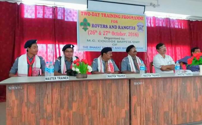 TWO DAYS TRAINING PROGRAMME FOR ROVERS & RANGERS OF BARPETA DIST. ASSAM INDIA