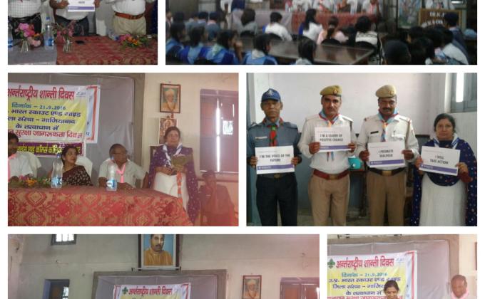 Peace rally and road safety program international peace day 