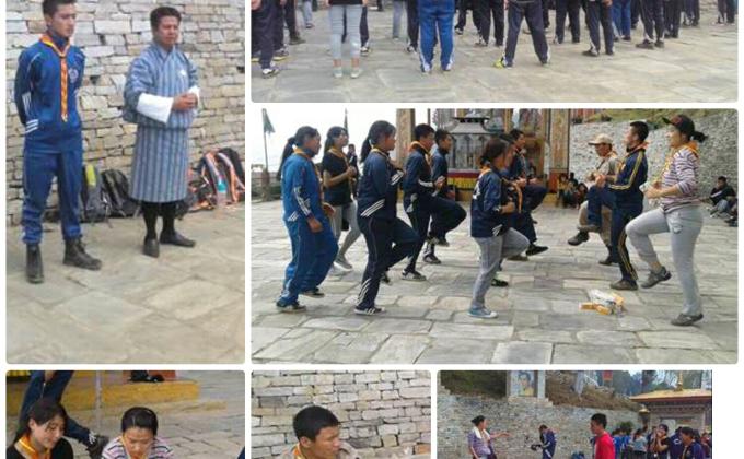 Tashitse Scouts out for hiking on 27/08/2016