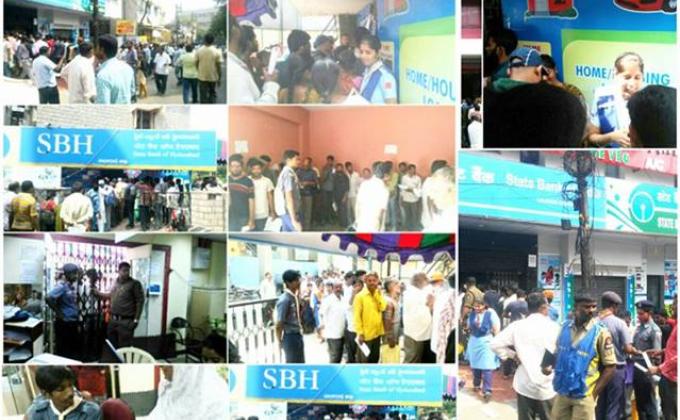 BANK VOLUNTARY SERVICE BY ROVERS & RANGERS OF HYDERABAD DISTRICT SCRBSG for 2 days