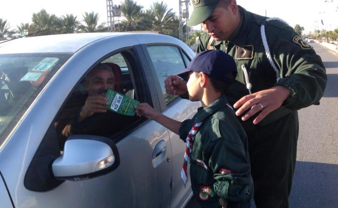 فرقة الفتيان أحمد جنيحي بفوج السلام في حملة تحسيسية حول السلامة المرورية 