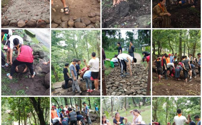 Creation of rock garden continued