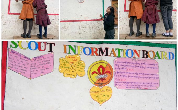 Creating of Scouts Information Board
