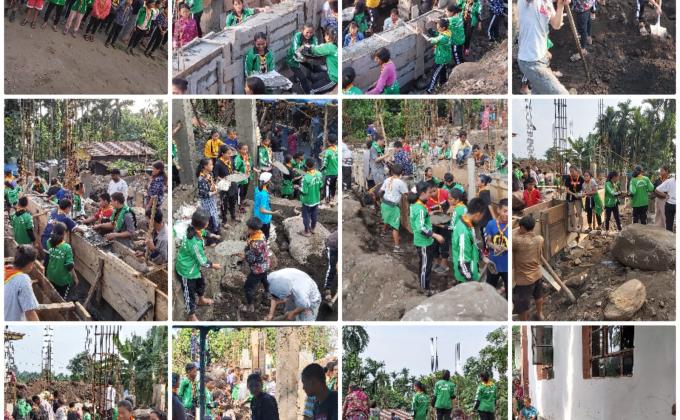 Voluntary Service at the Construction site