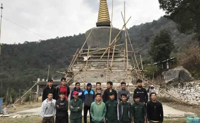 Restoration of old chorten(stupa) for further sustainability