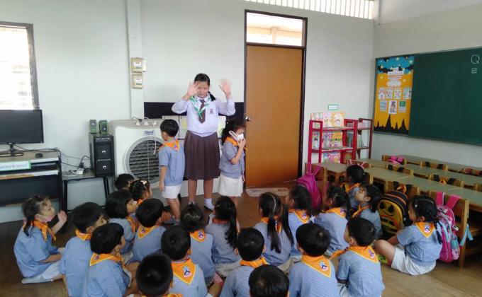 กิจกรรมพี่สอนน้องป้องกันโควิด