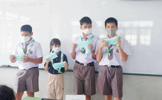 สอนการใช้หน้ากากอนามัยป้องกันฝุ่น PM 2.5