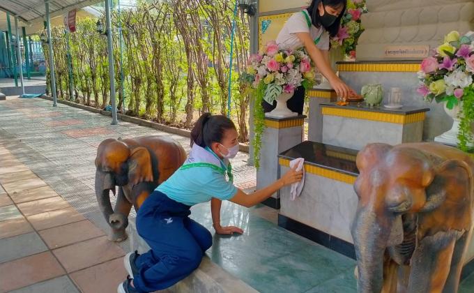 กิจกรรมทำความสะอาดป้องกันเชื้อ Covid -19