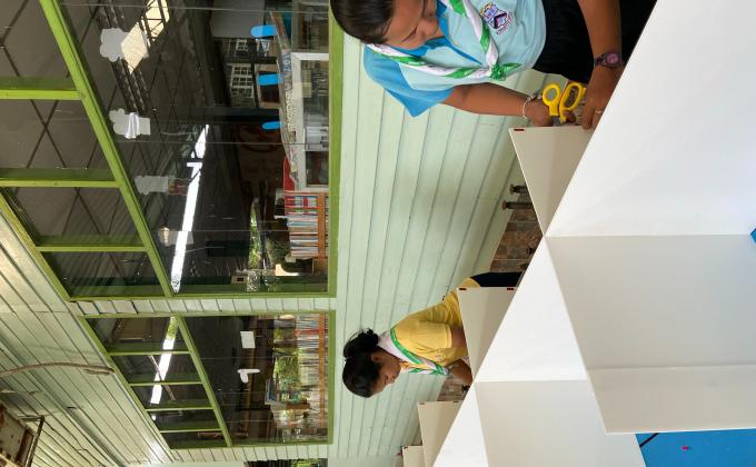 กิจกรรมเตรียมที่กั้นระหว่างรับประทานอาหาร