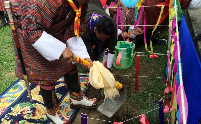 "Symbolic Tree Plantation by  Bhutan Scouts Association"