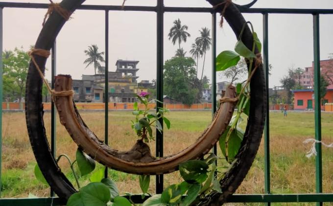 Making Tyre Plantation for green environment
