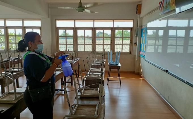 จิตอาสาฉีดพ่นฆ่าเชื้อ