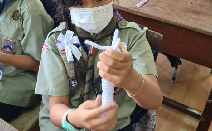 อบรมเรื่องการผูกเงื่อน 