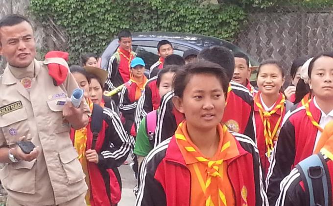 Mass Cleaning for Hygienic stay by Scouts lead by Scout Youth Leaders