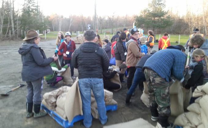Les scouts se mobilisent suite à des inondations à Shawinigan, Québec, Canada