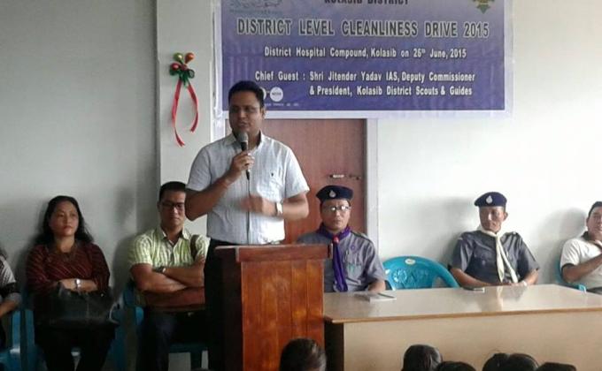 INAUGURATION OF CLEANLINESS DRIVE & SWACHH BHARAT IN GOVT.HOSPITAL COMPOUND@ KOLASIB, MIZORAM INDIA