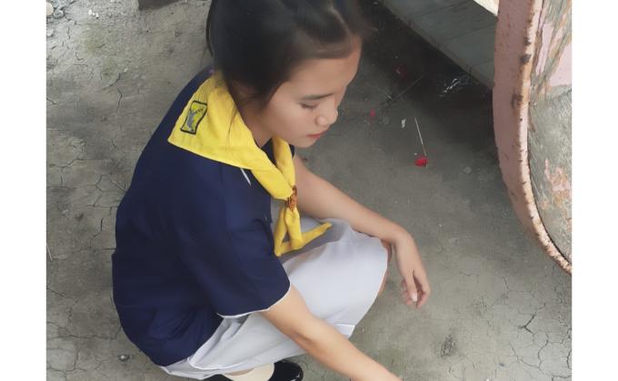 จิตอาสาเก็บขยะบริเวณวิทยาลัย