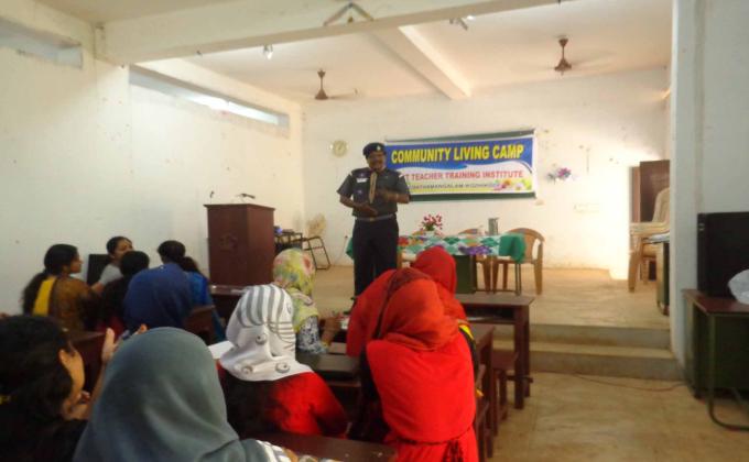 District Training Commissioner (S)  Sri.Ashok Samuel.K Pre-ALT (S) introduced Scouting to the Teacher Trainees of the KMCT Teacher Training Institutue, Kalanthode on 01.05.2018.