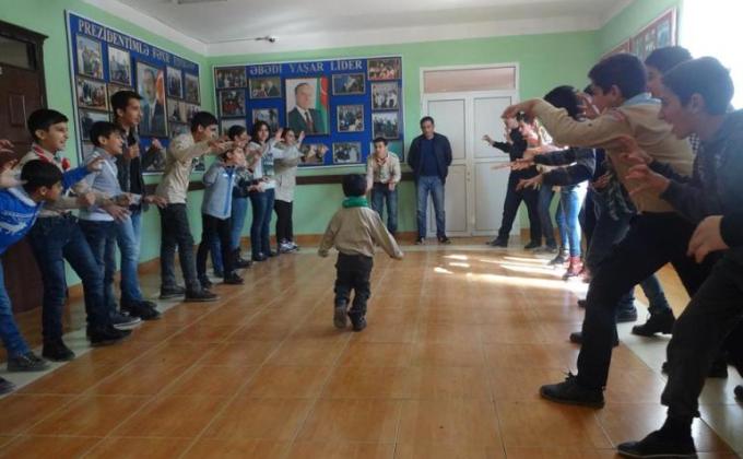 Members of the Scout Group "Mubarizlar" gathered together to celebrate "World Thinking Day".