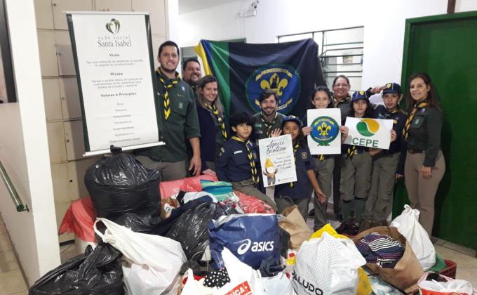 Arrecadação de donativos para lar dos idosos e crianças carentes