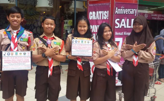 Aksi Kemanusiaan untuk membantu korban bencana 