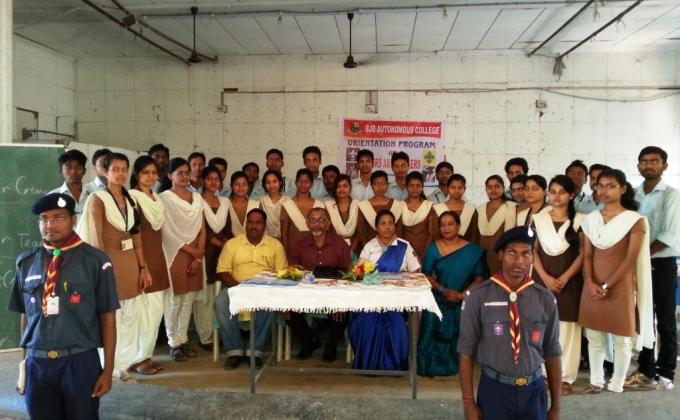 Organising Orientation Programme of Rover and Ranger at BJB (AUTO.) College
