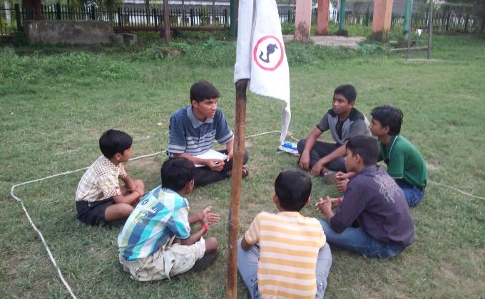Patrol Meeting at Officers' Colony Group