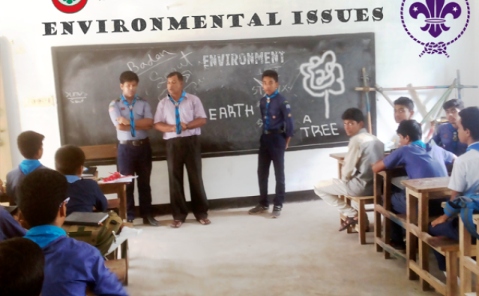 Hajigonj Model Pilot High School Scouts Group Organized a "Seminar About Environmental Issues"