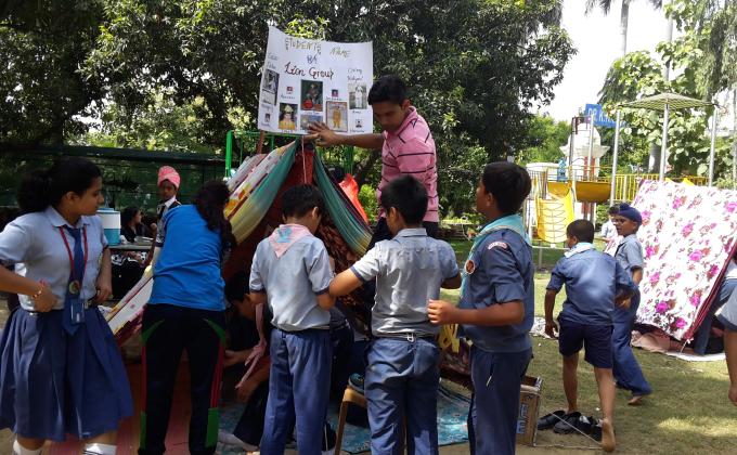 स्काउटिंग की सामान्य जानकारी व् तम्बू निर्माण प्रतियोगिता।