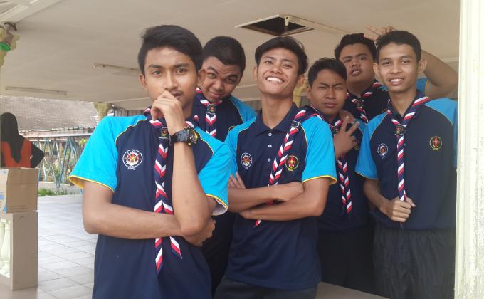 Menjadi Krew senamrobik Pengakap Kelana sempena Hari Sukan Negara