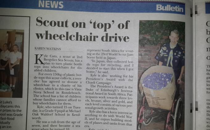 Bottletops for wheelchairs