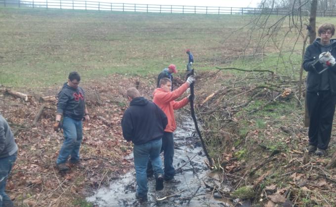 Troop 165 Spill water creek clean up